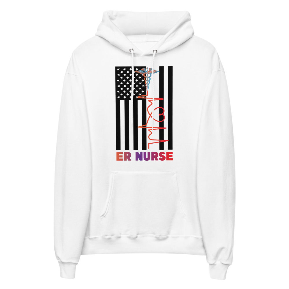 ER Nurse Flag Unisex fleece hoodie