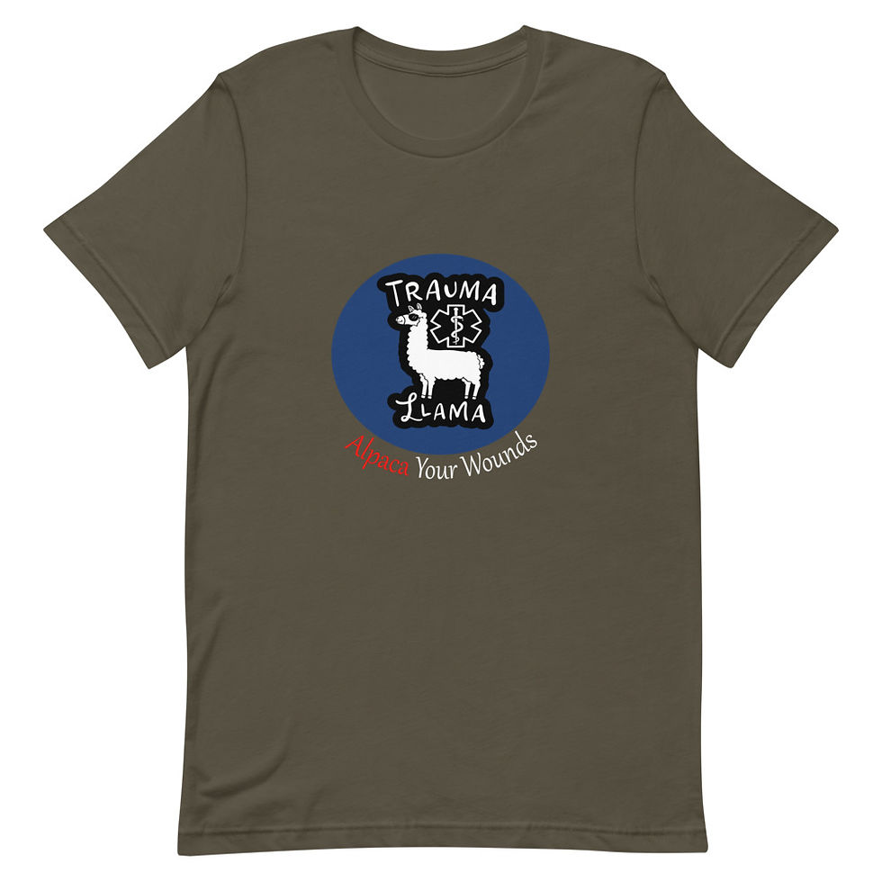 Thumbnail: Trauma-Llama-Alpaca-Your-Wounds Short-Sleeve Unisex T-Shirt 