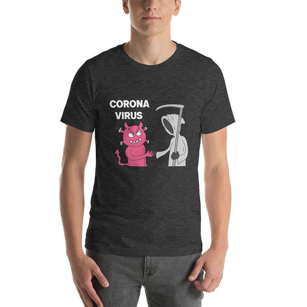 Thumbnail: Corona Virus Meets Death Short Sleeve Unisex T-Shirt 