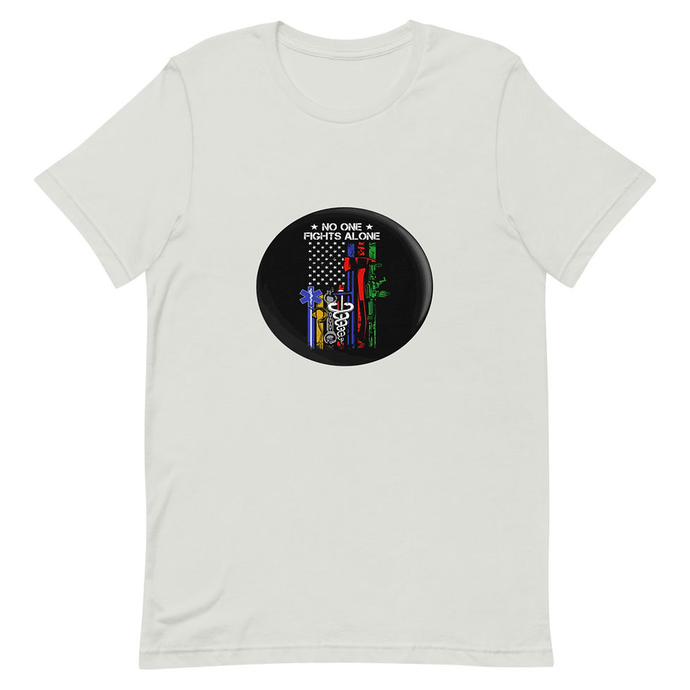 Thumbnail: No One Fights Alone Short Sleeve Unisex T-Shirt 