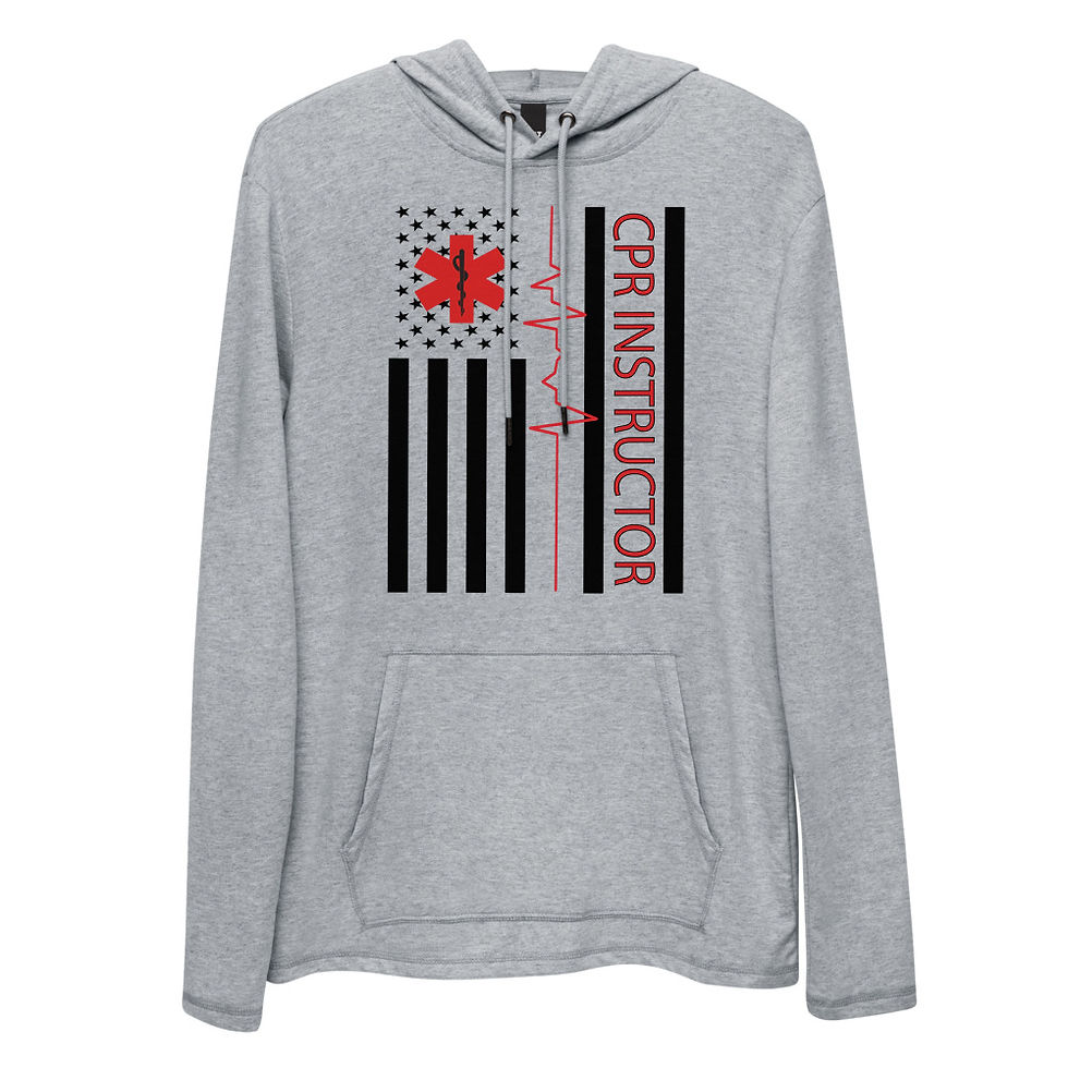 CPR Instructor Lightweight Hoodie Front