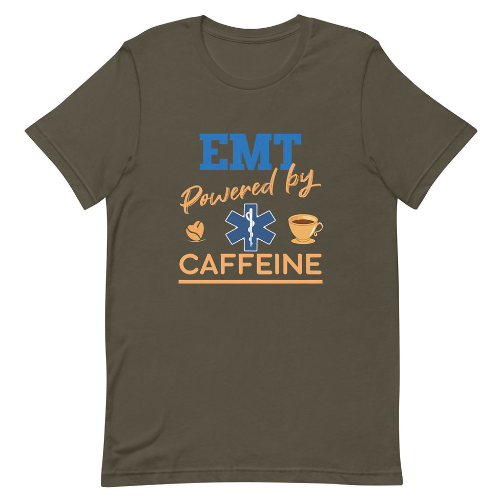 Thumbnail: EMT Powered By Caffeine Short Sleeve Unisex T-Shirt 
