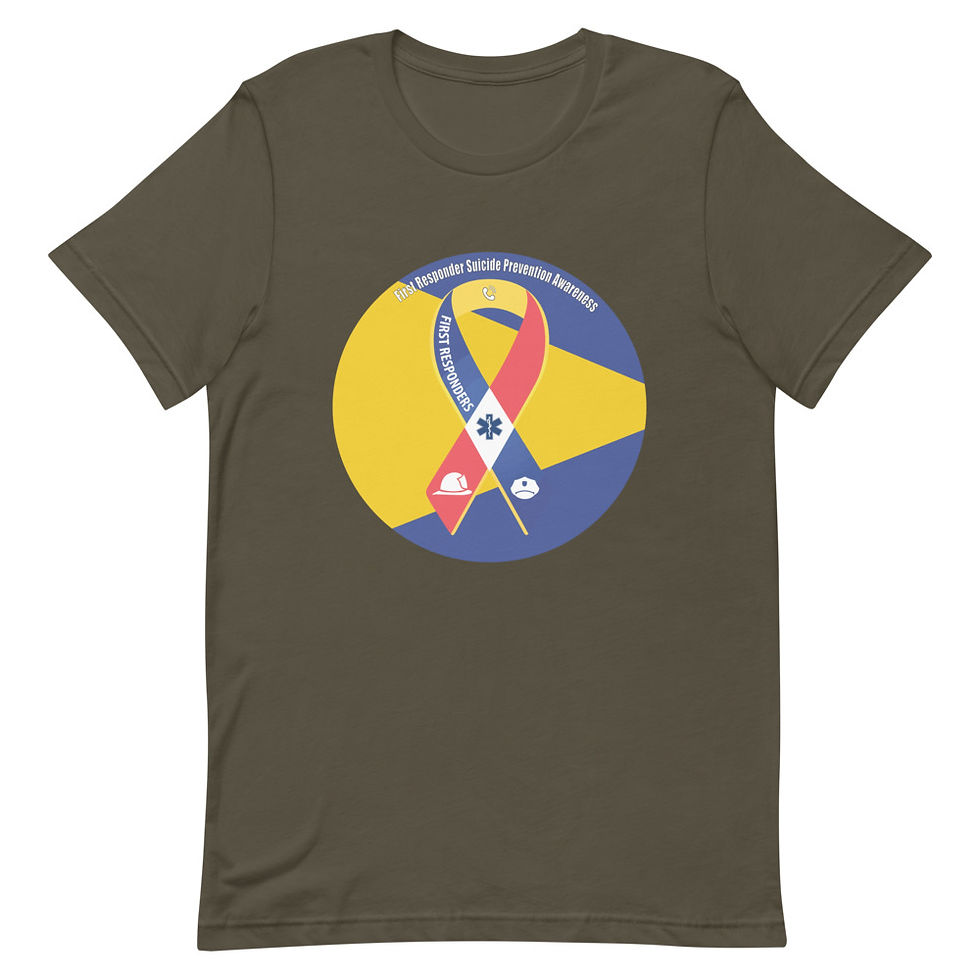 Thumbnail:  First Responder Suicide PreventionShort Sleeve Unisex T-Shirt 