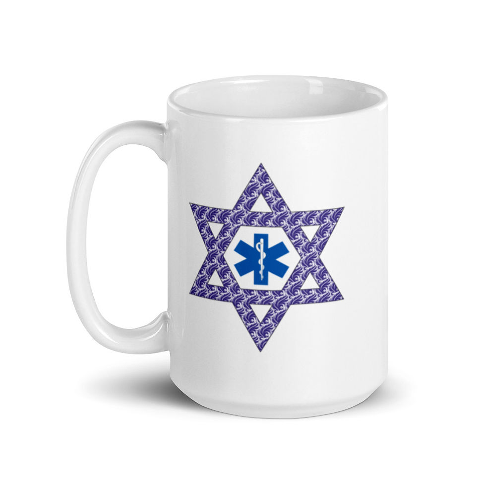 Thumbnail: Star of David Star of Life Glossy  Mug