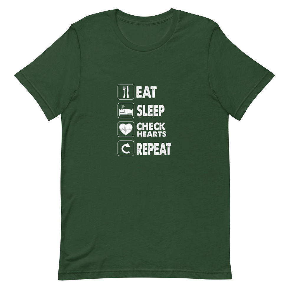 Thumbnail: Cardiac Checklist Short Sleeve Unisex T-Shirt 