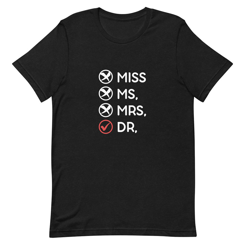 Thumbnail: Miss. Ms. Mrs. Dr. Short Sleeve Unisex T-Shirt 