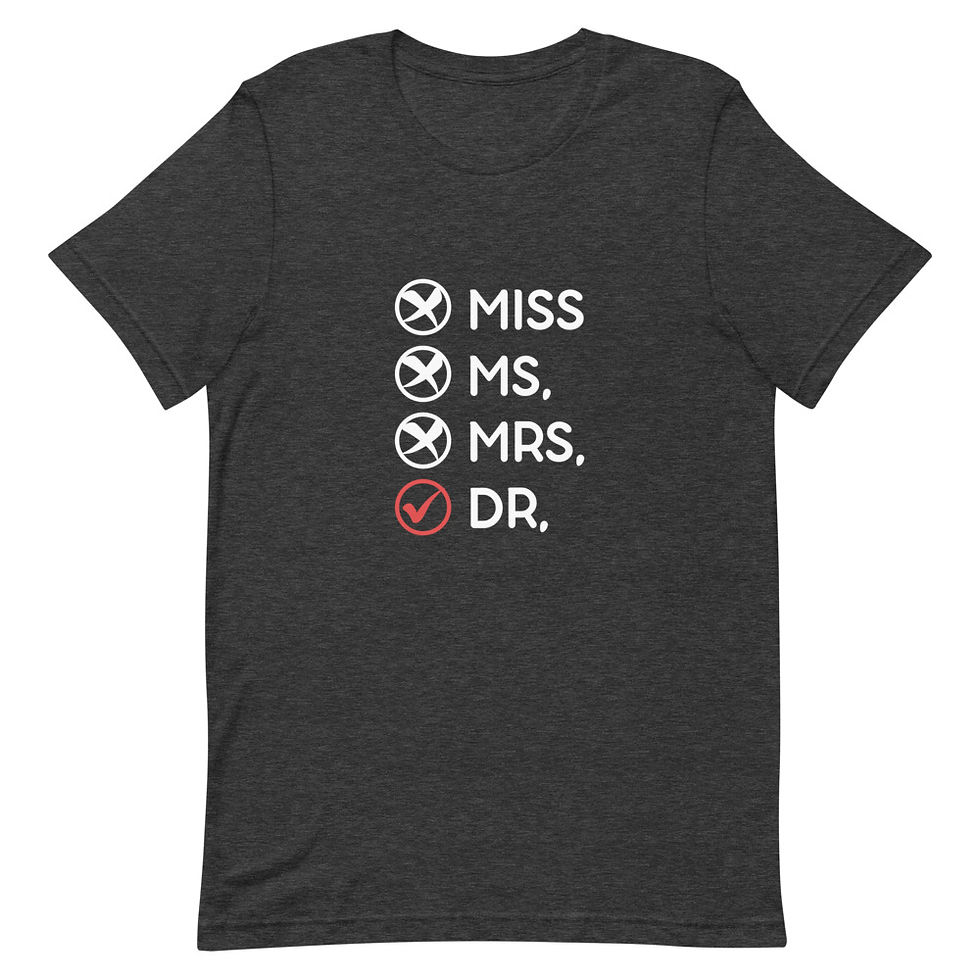 Thumbnail: Miss. Ms. Mrs. Dr. Short Sleeve Unisex T-Shirt 