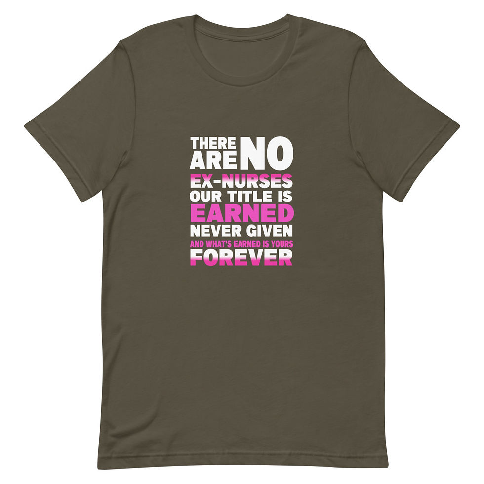 Thumbnail: There Are No Ex-Nurses Short Sleeve Unisex T-Shirt 