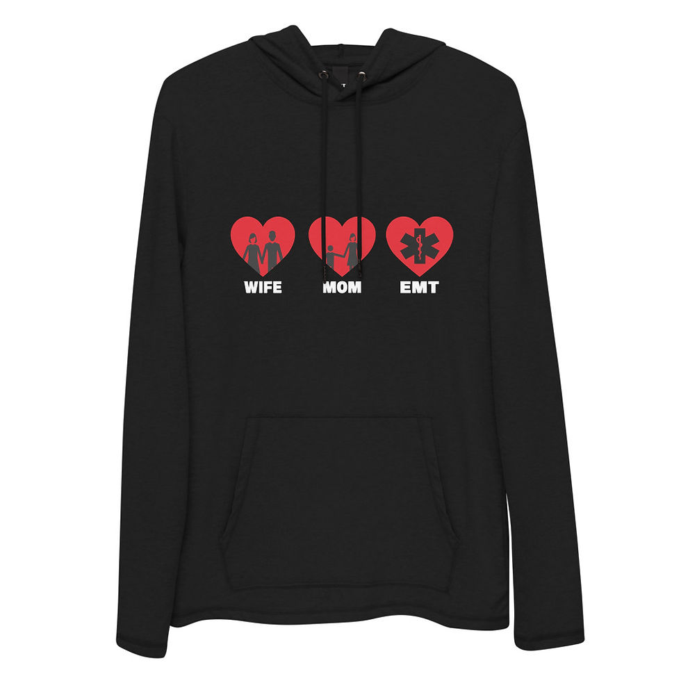 Thumbnail: Wife Mom EMT Lightweight Hoodie Front