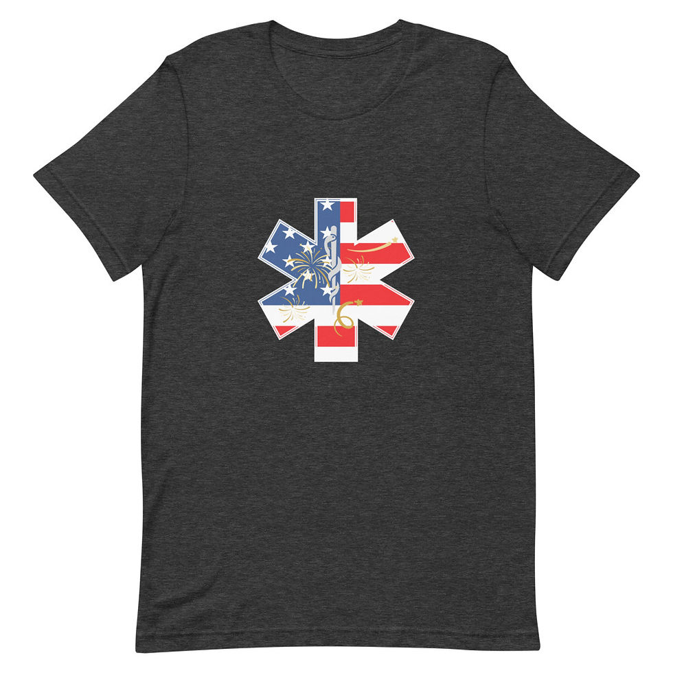 Thumbnail: Stars and Stripes Star of Life Short Sleeve Unisex T-Shirt 