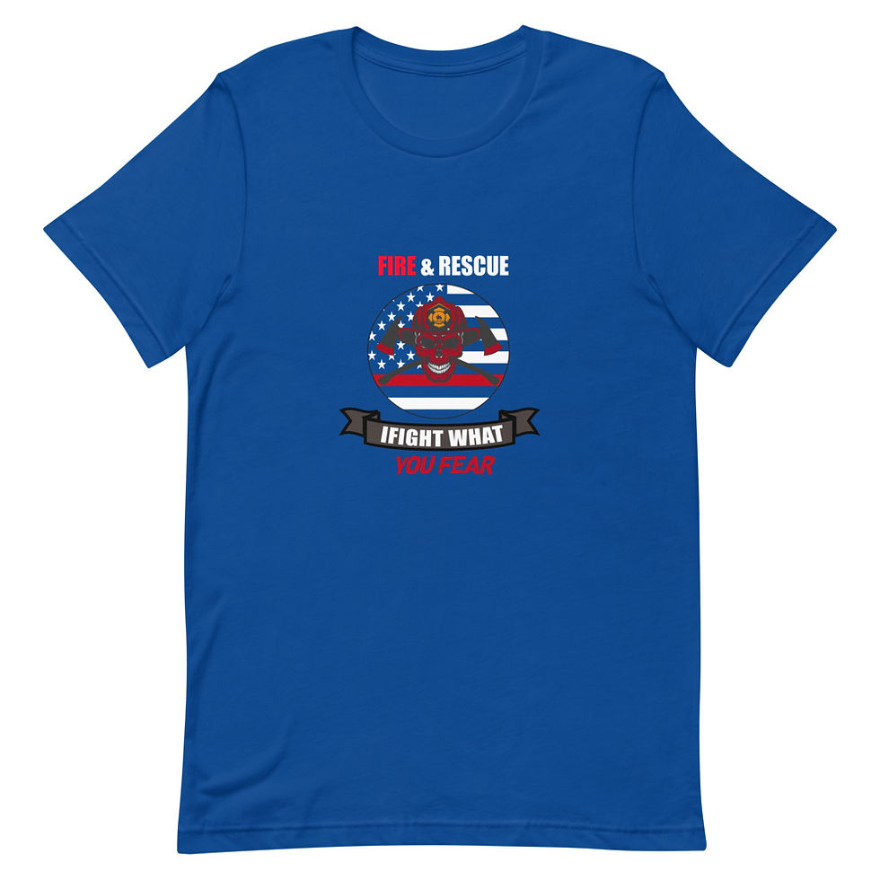 Thumbnail: Fire and Rescue I Fight What You Fear Short Sleeve Unisex T-Shirt 