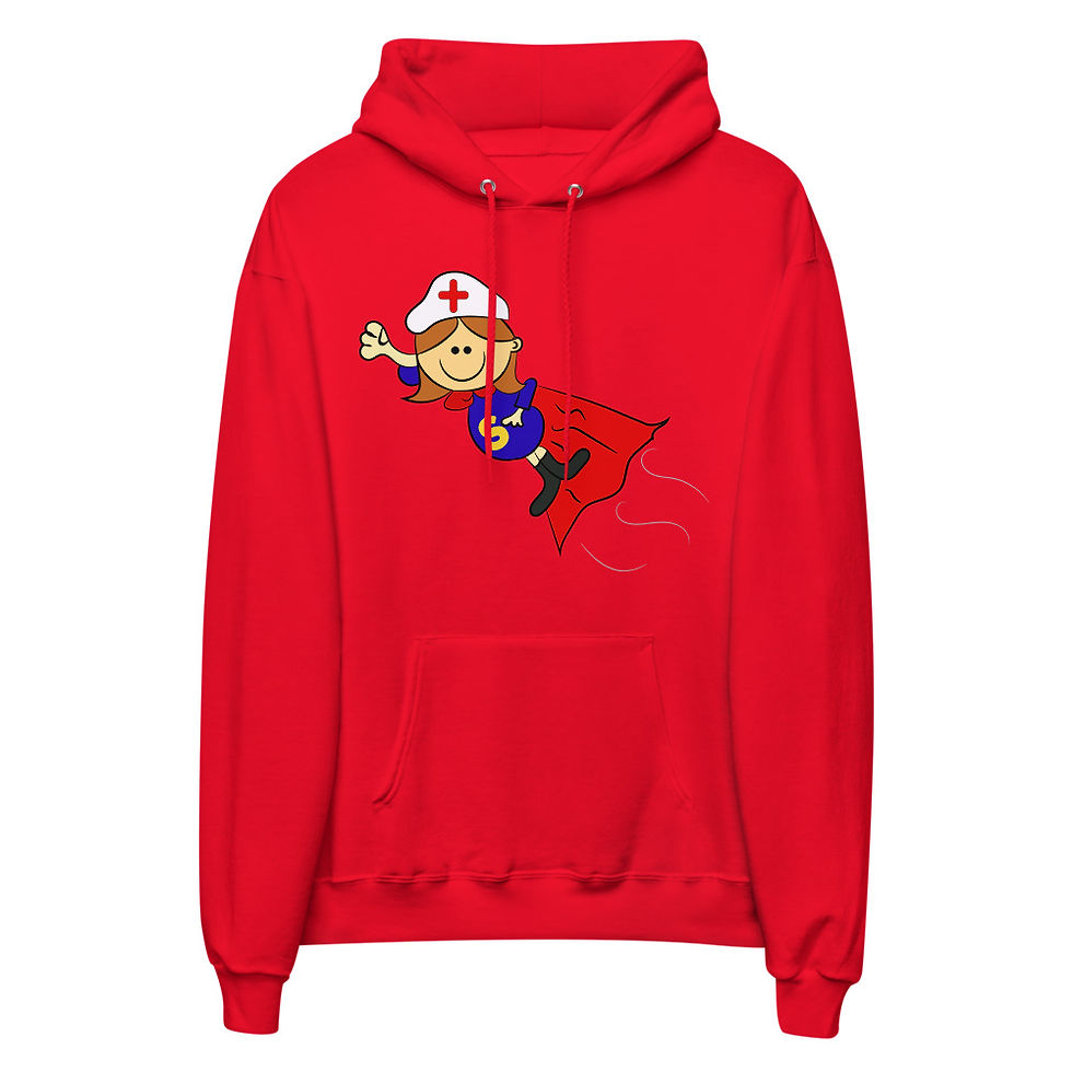 Thumbnail: Super Nurse Unisex fleece hoodie
