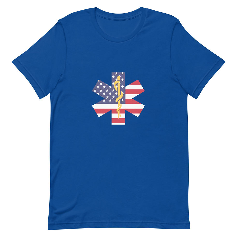 Thumbnail: Stars and Stripes Star of Life Short Sleeve Unisex T-Shirt 