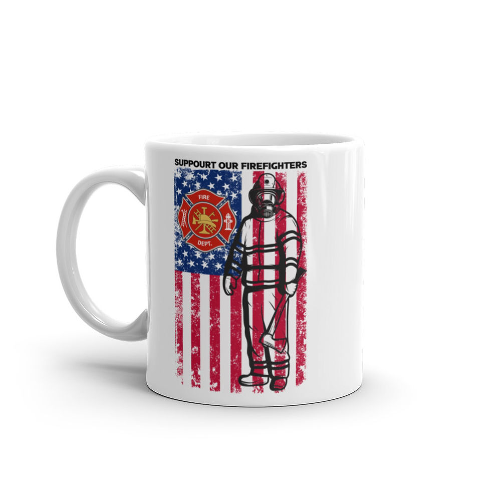 Thumbnail: Support Our Firefighters Glossy Mug
