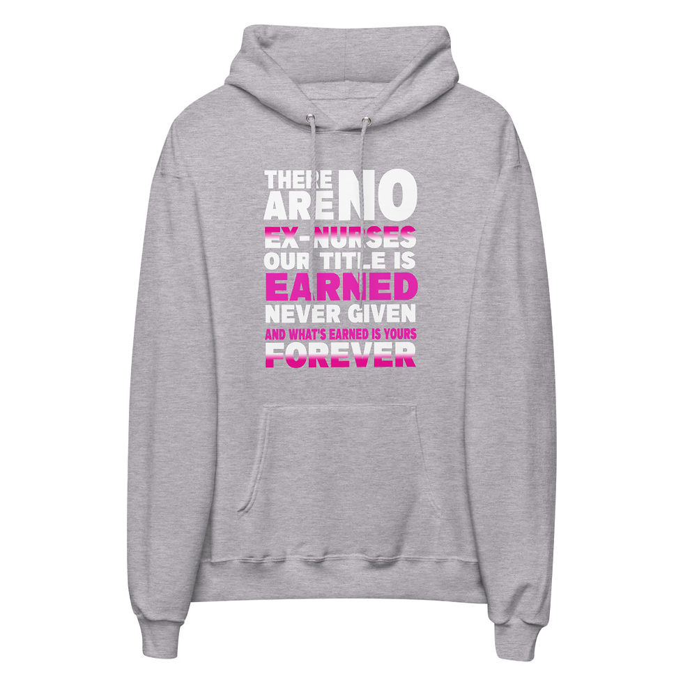 Thumbnail: There Are No Ex-Nurses Unisex fleece hoodie