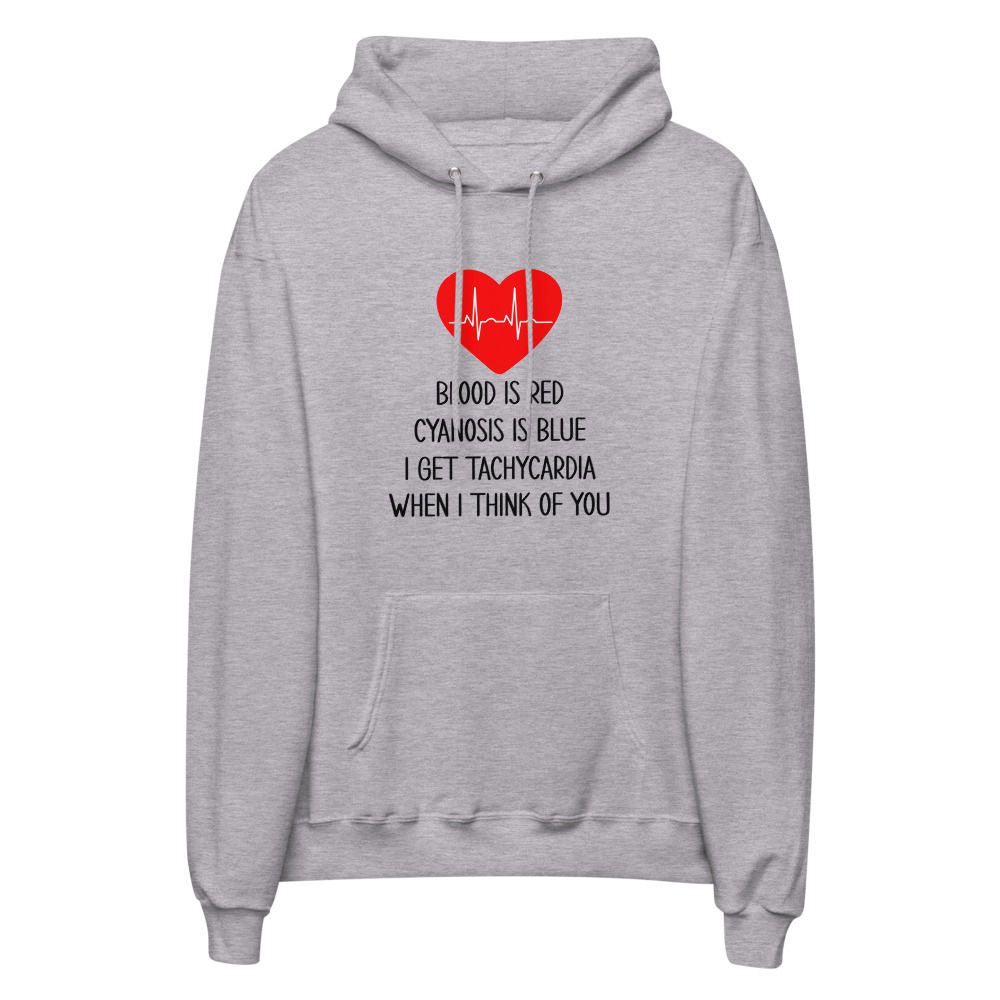Blood is Red Cyanosis Is Blue unisex fleece hoodie