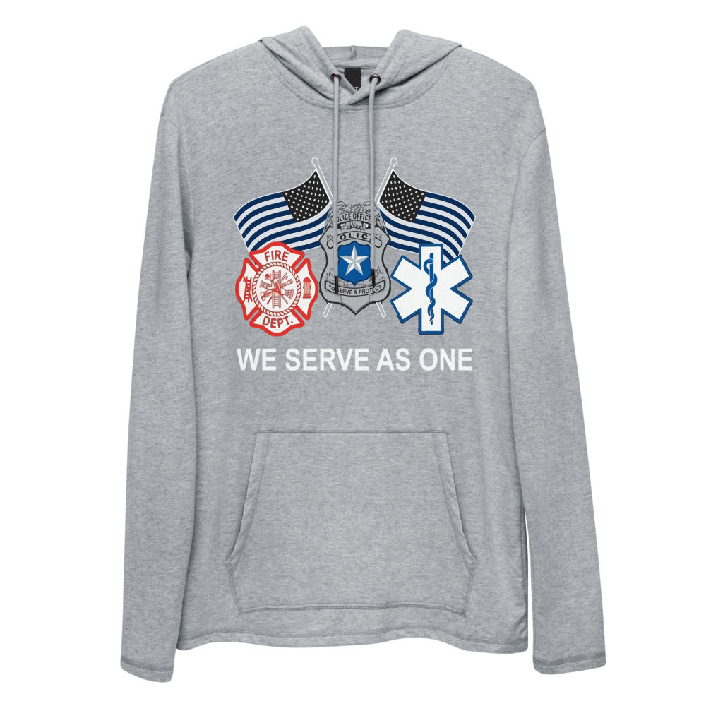 We Serve As One Lightweight  Hoodie Front