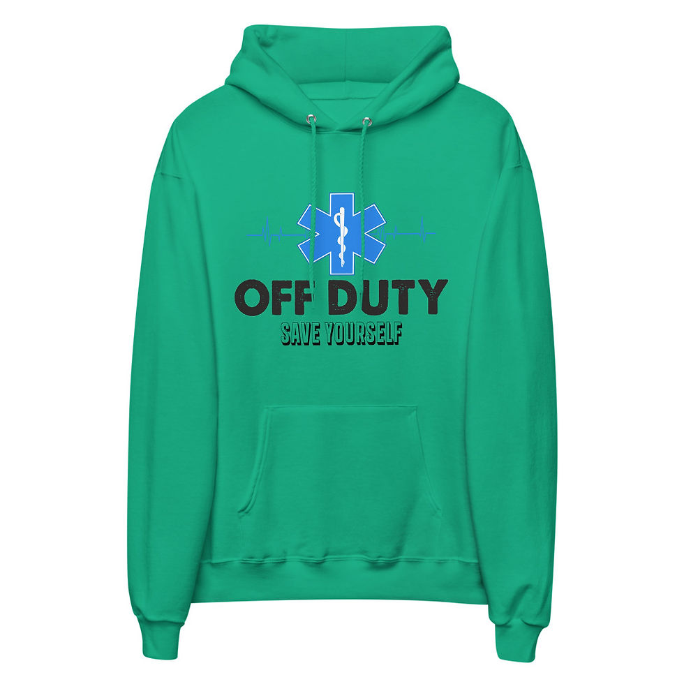 Thumbnail: Off Duty Save Yourself unisex fleece hoodie