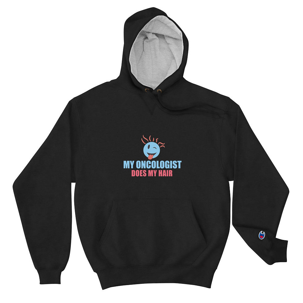 Thumbnail: My Oncologist Does My Hair Champion Hoodie Front 