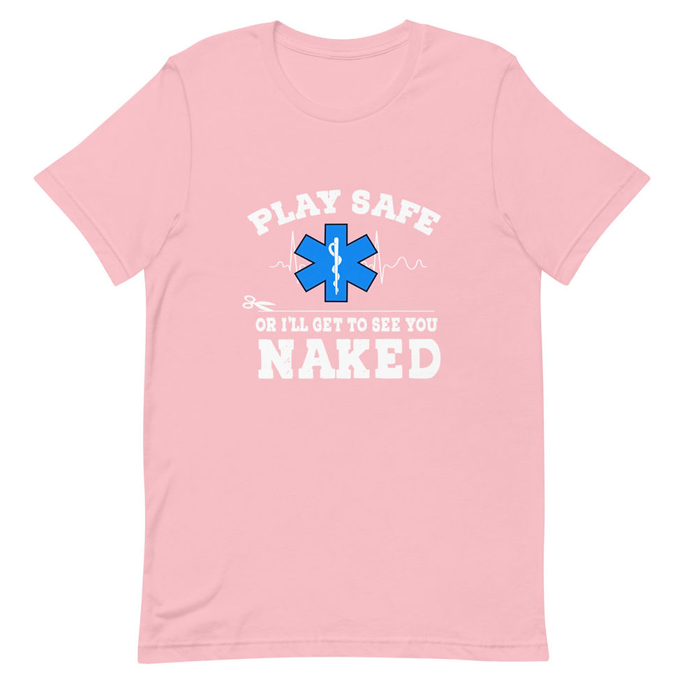 Thumbnail: Play Safe Or I'll Get To See You Naked Short Sleeve Unisex T-Shirt 