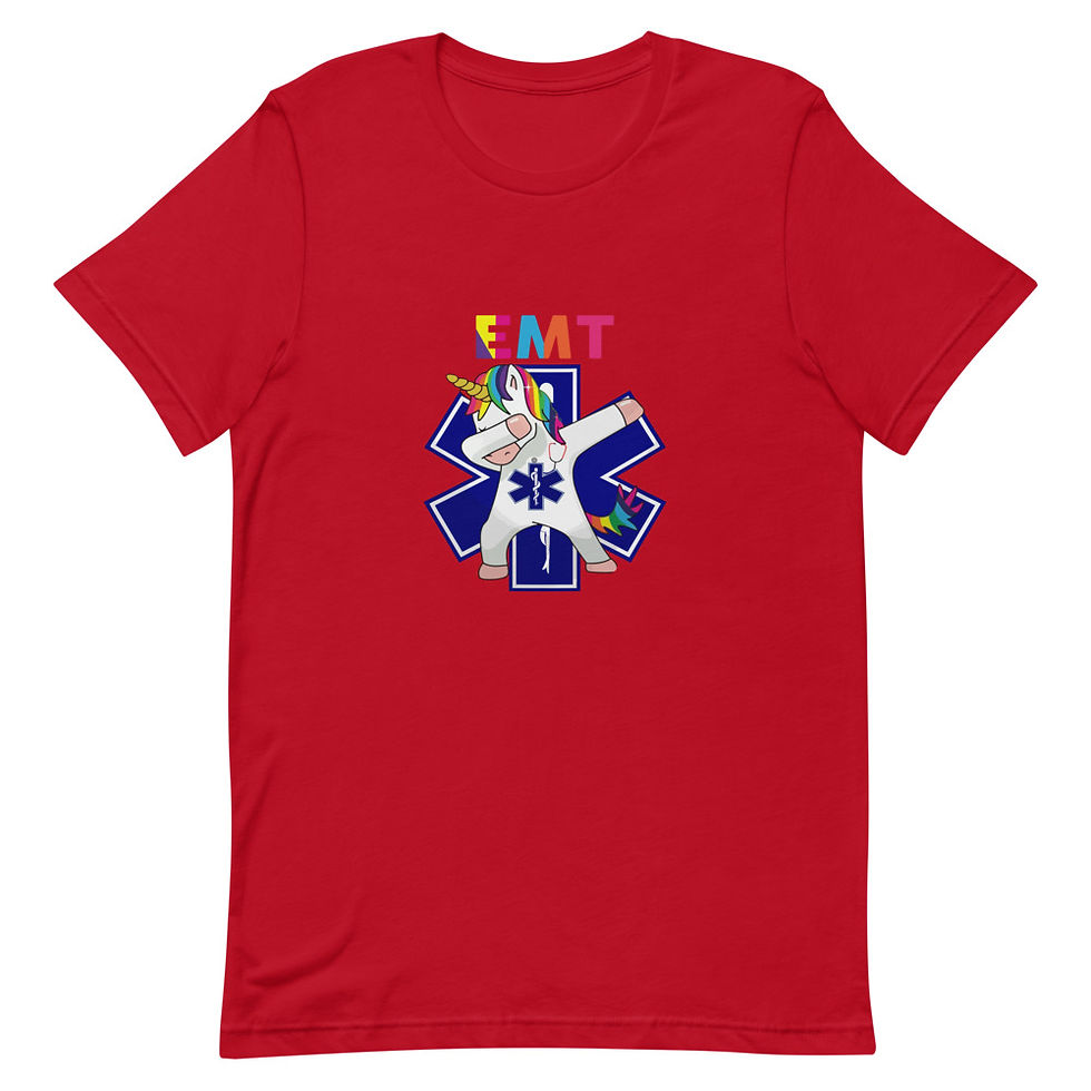 Thumbnail: EMT Unicorn Short-Sleeve Unisex T-Shirt 