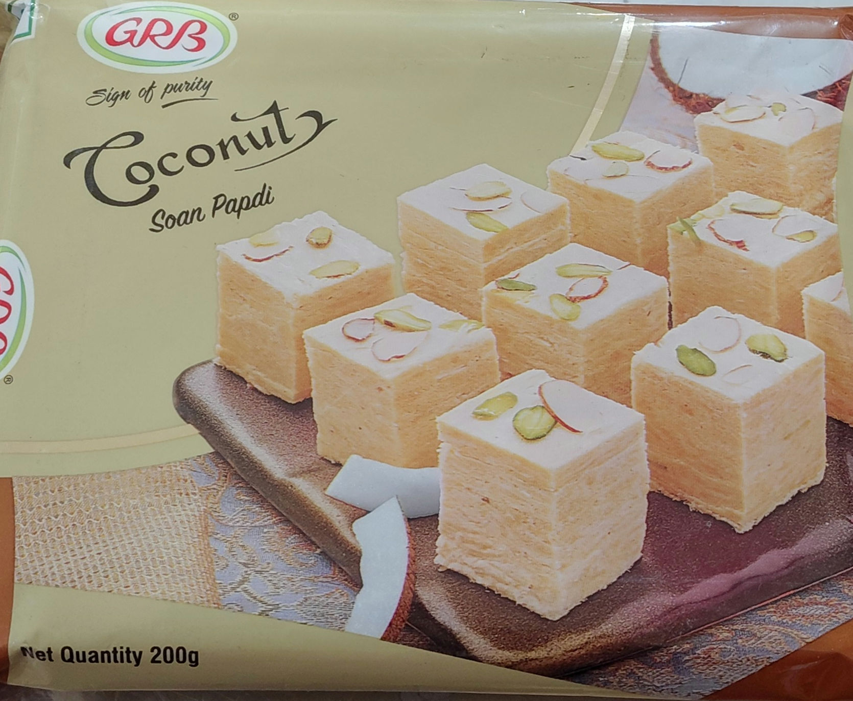 GRB Coconut   Soan Papdi.  200