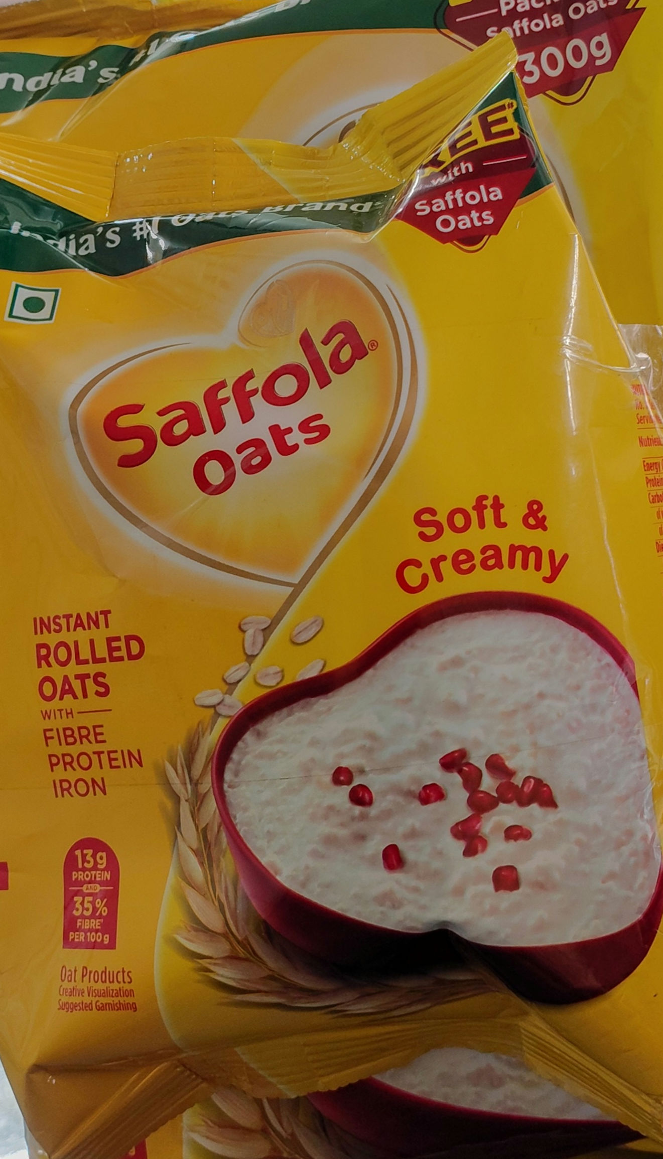 Saffola Oats  900g,  300g Free
