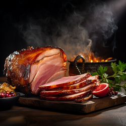 Geräuchertes Fleisch mit natürlichem Flüssigrauch