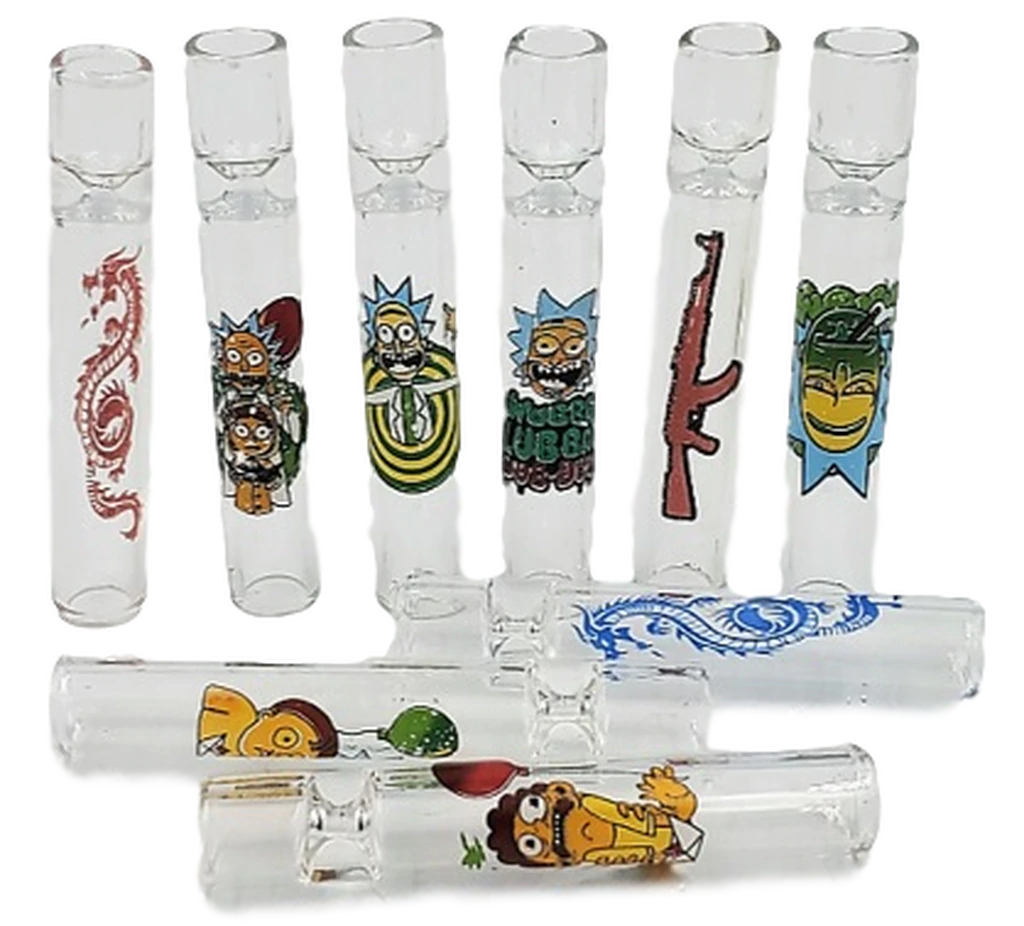 Assorted Characters Glass 1 Hitters