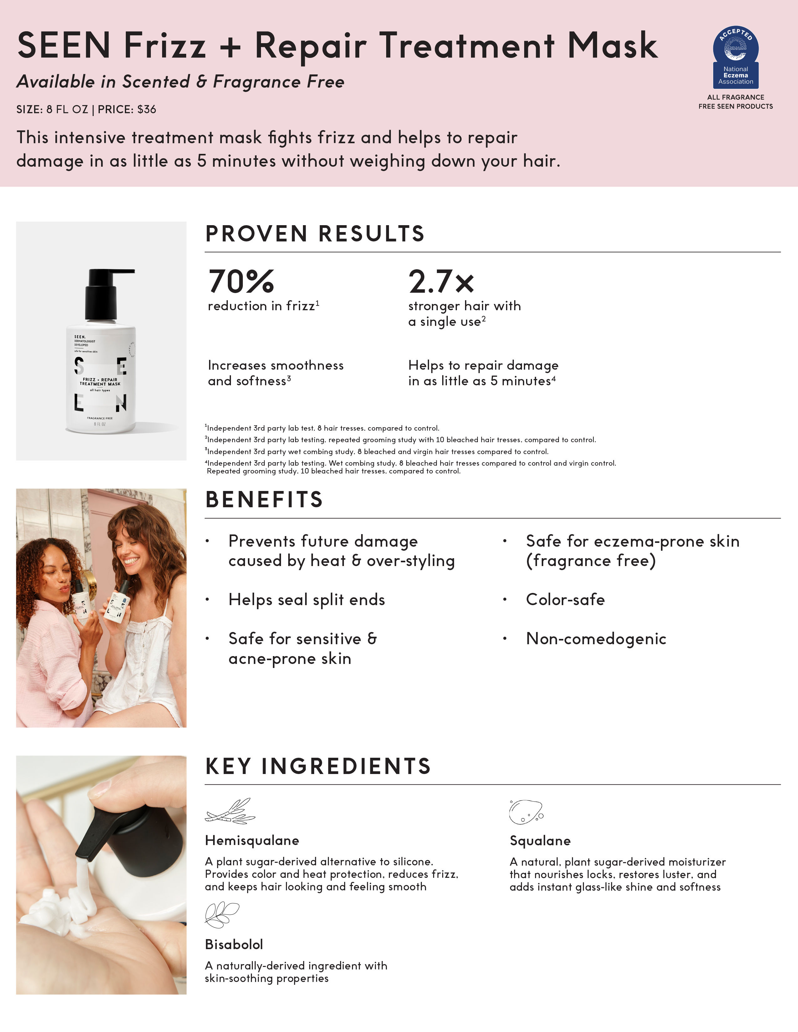 SEEN Frizz + Repair Treatment Mask
