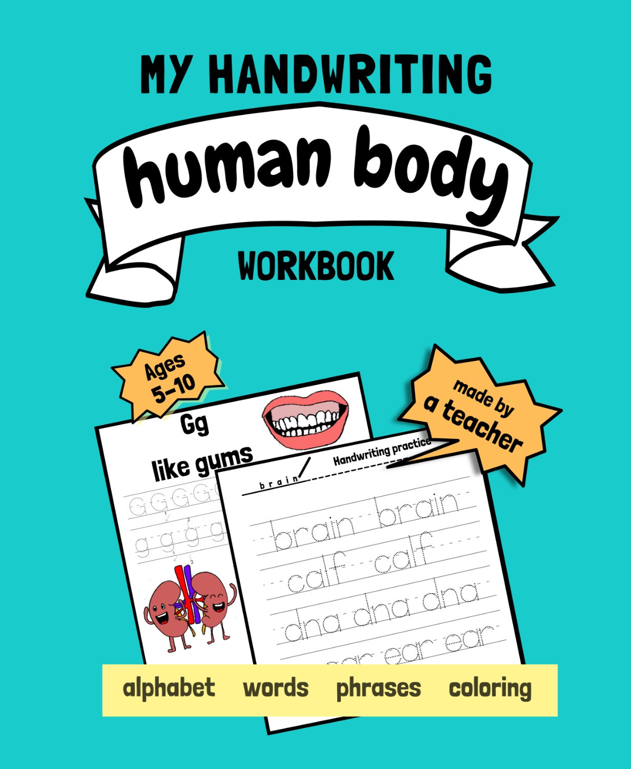 My Handwriting "Human Body" Workbook - E-book