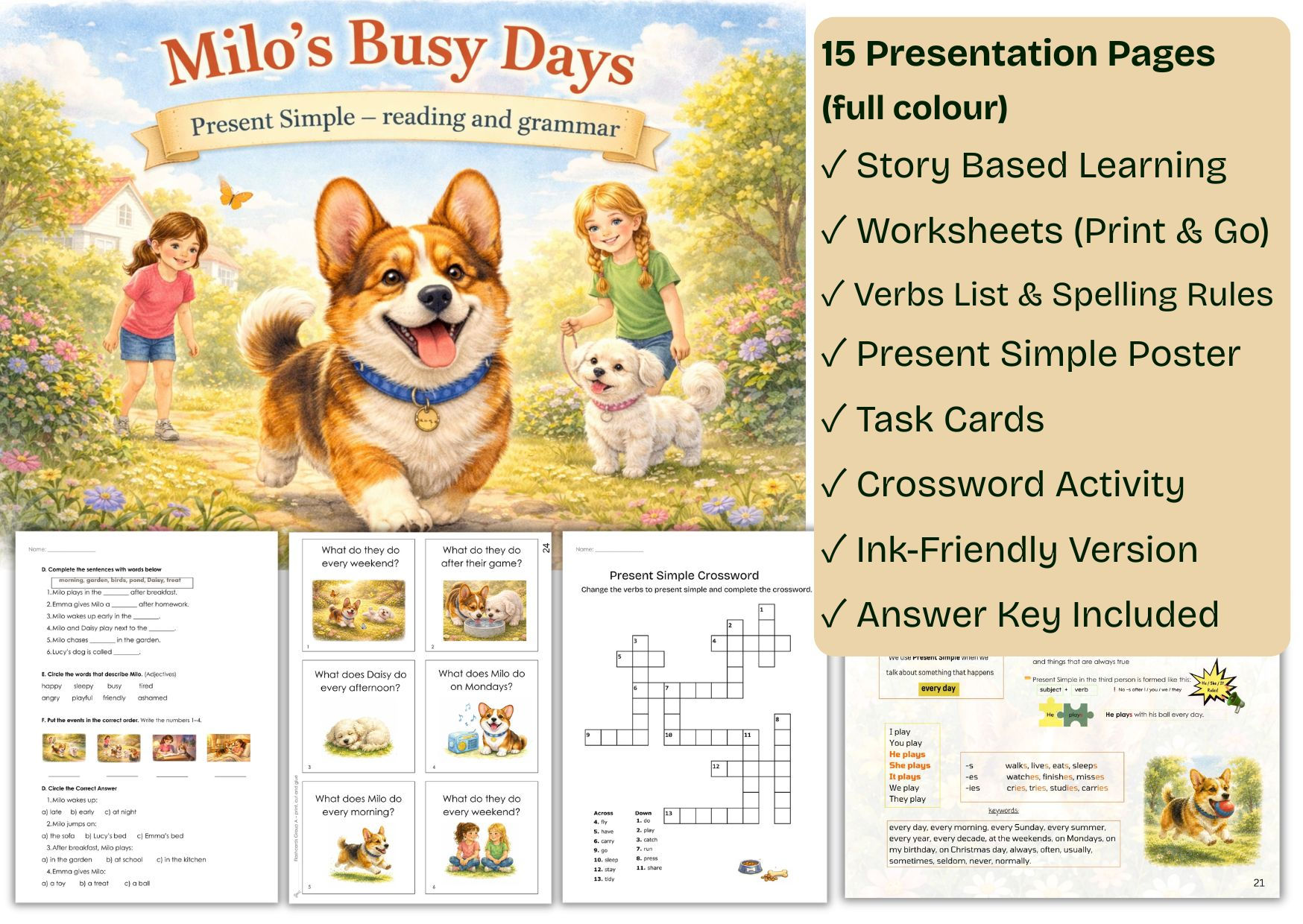 Milo’s Mischief: Fun Past Simple Practice!