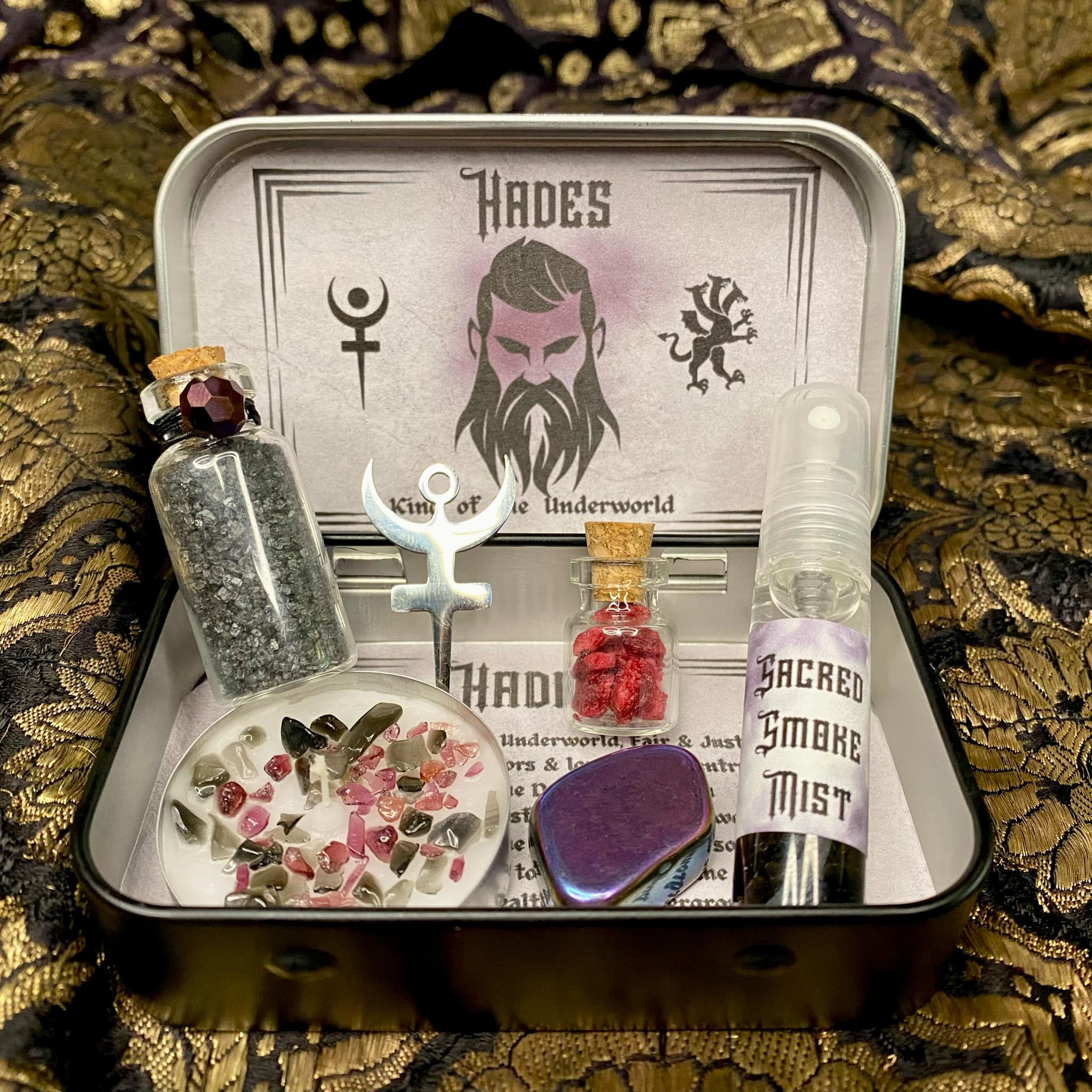 Hades Altar Tin, God Hades Offering Shrine Tin