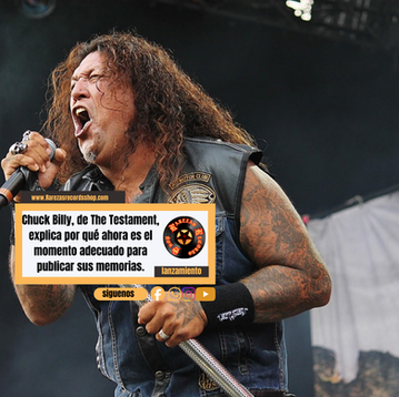 Chuck Billy, de The Testament, explica por qué ahora es el momento adecuado para publicar sus memorias.