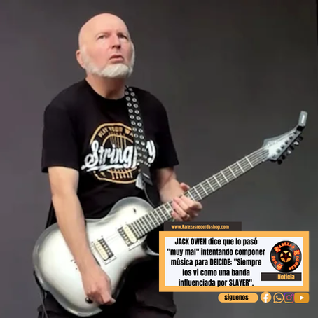 JACK OWEN dice que lo pasó "muy mal" intentando componer música para DEICIDE: "Siempre los vi como una banda influenciada por SLAYER".