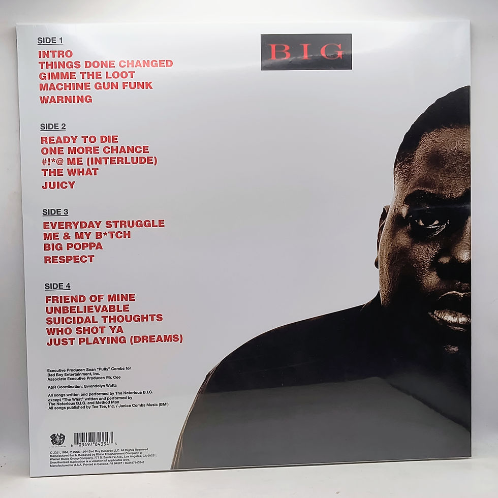 Miniatura: The Notorious B.I.G. (Biggie Smalls) - Ready to Die (Black Vinyl)