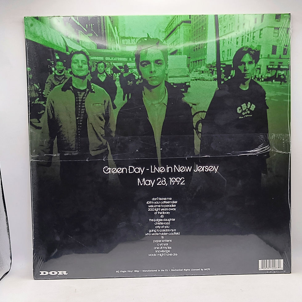 GREEN DAY -  Live in New Yerdey 1992(Color Vinyl)
