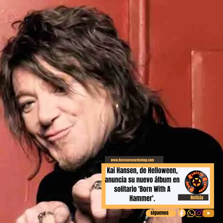Kai Hansen, de Helloween, anuncia su nuevo álbum en solitario 'Born With A Hammer'.