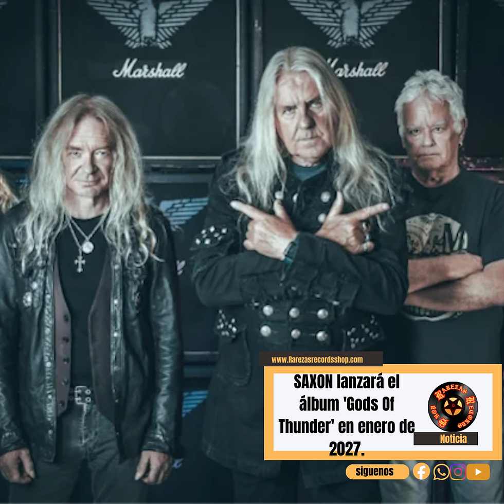SAXON lanzará el álbum 'Gods Of Thunder' en enero de 2027.