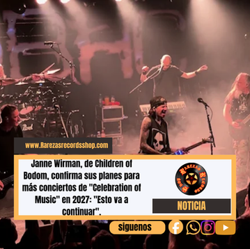 Janne Wirman, de Children of Bodom, confirma sus planes para más conciertos de "Celebration of Music" en 2027: "Esto va a continuar"