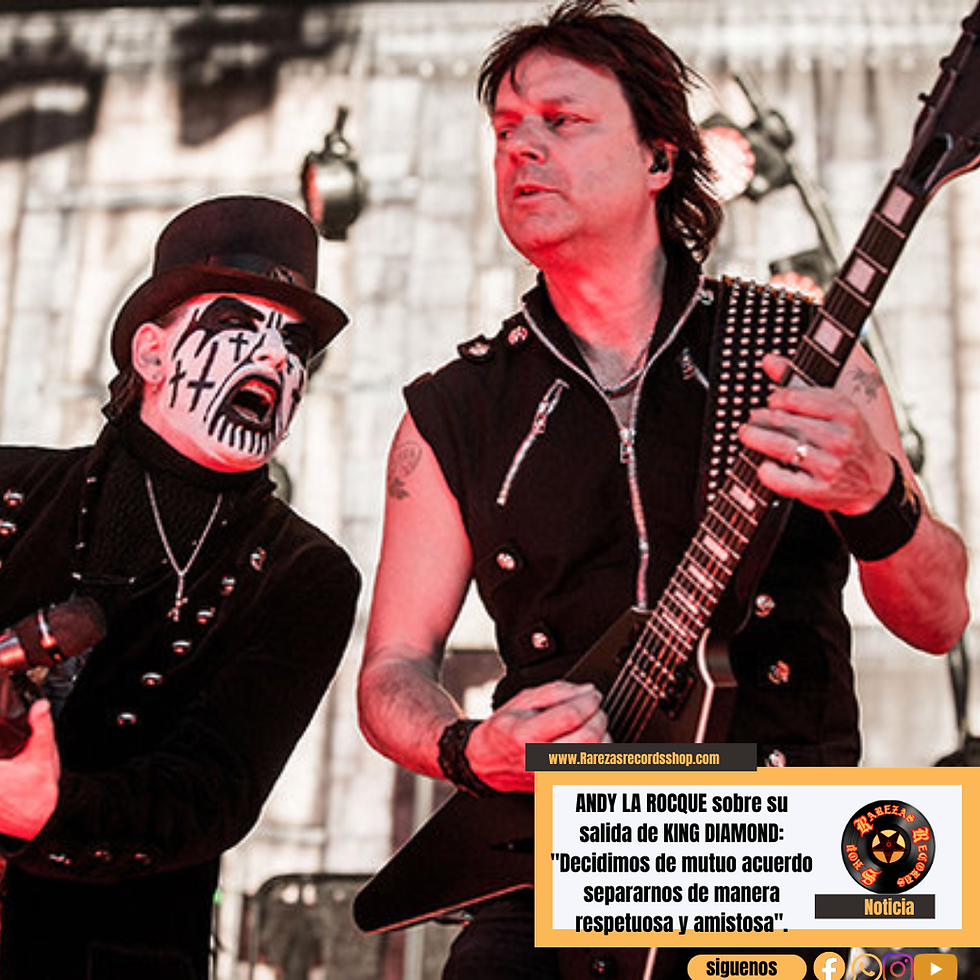 ANDY LA ROCQUE sobre su salida de KING DIAMOND: "Decidimos de mutuo acuerdo separarnos de manera respetuosa y amistosa".