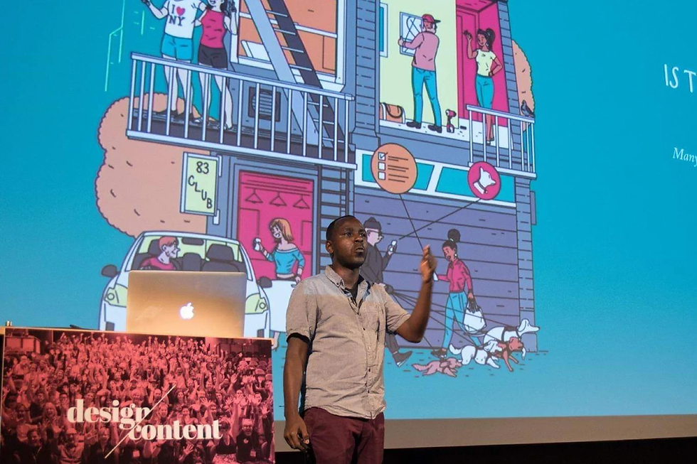 Ron Bronson presenting at the Design & Content Conference