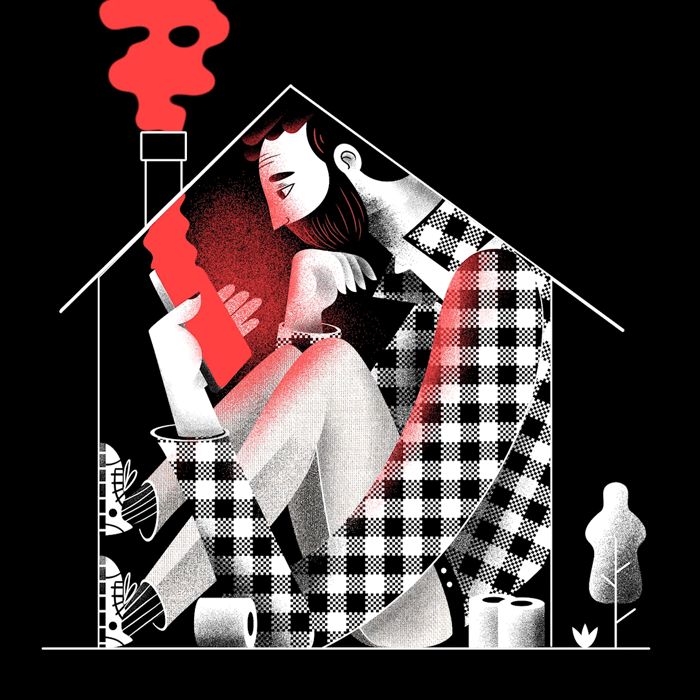 Best illustrations of 2020: animated illustration by Pierre Kleinhouse