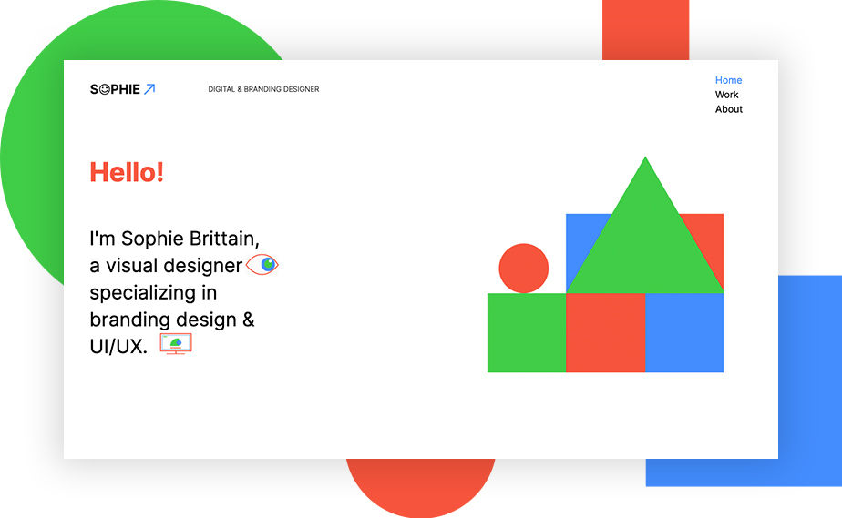 Best portfolio websites - Sophie Brittain