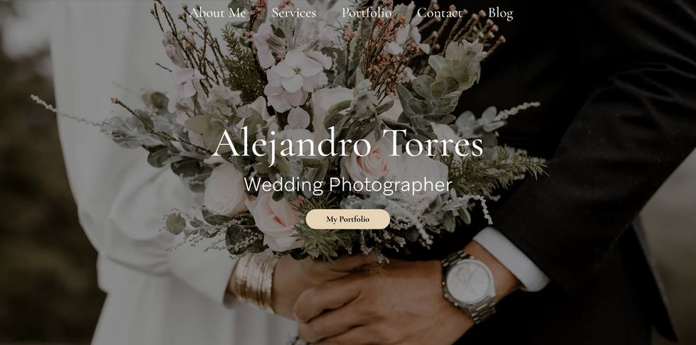 Wedding Photographer WIX Website Template