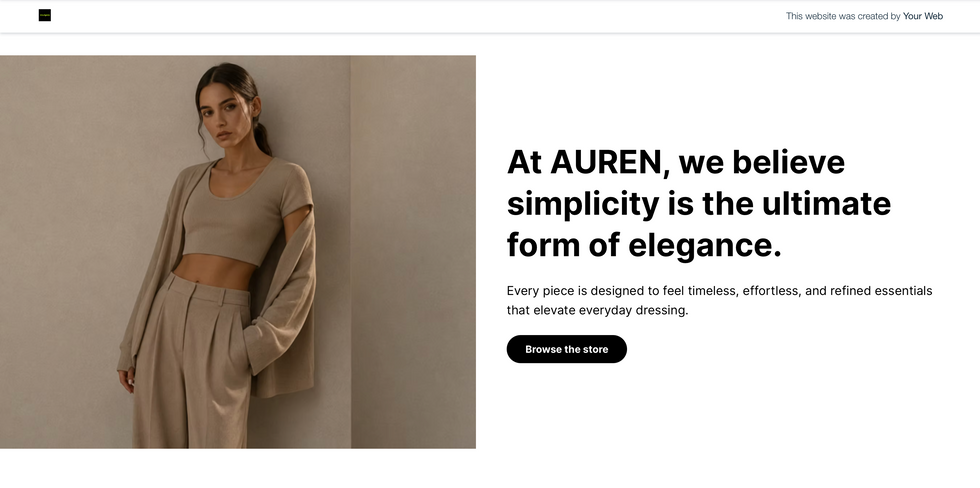 Fashion Shop WIX Website Template