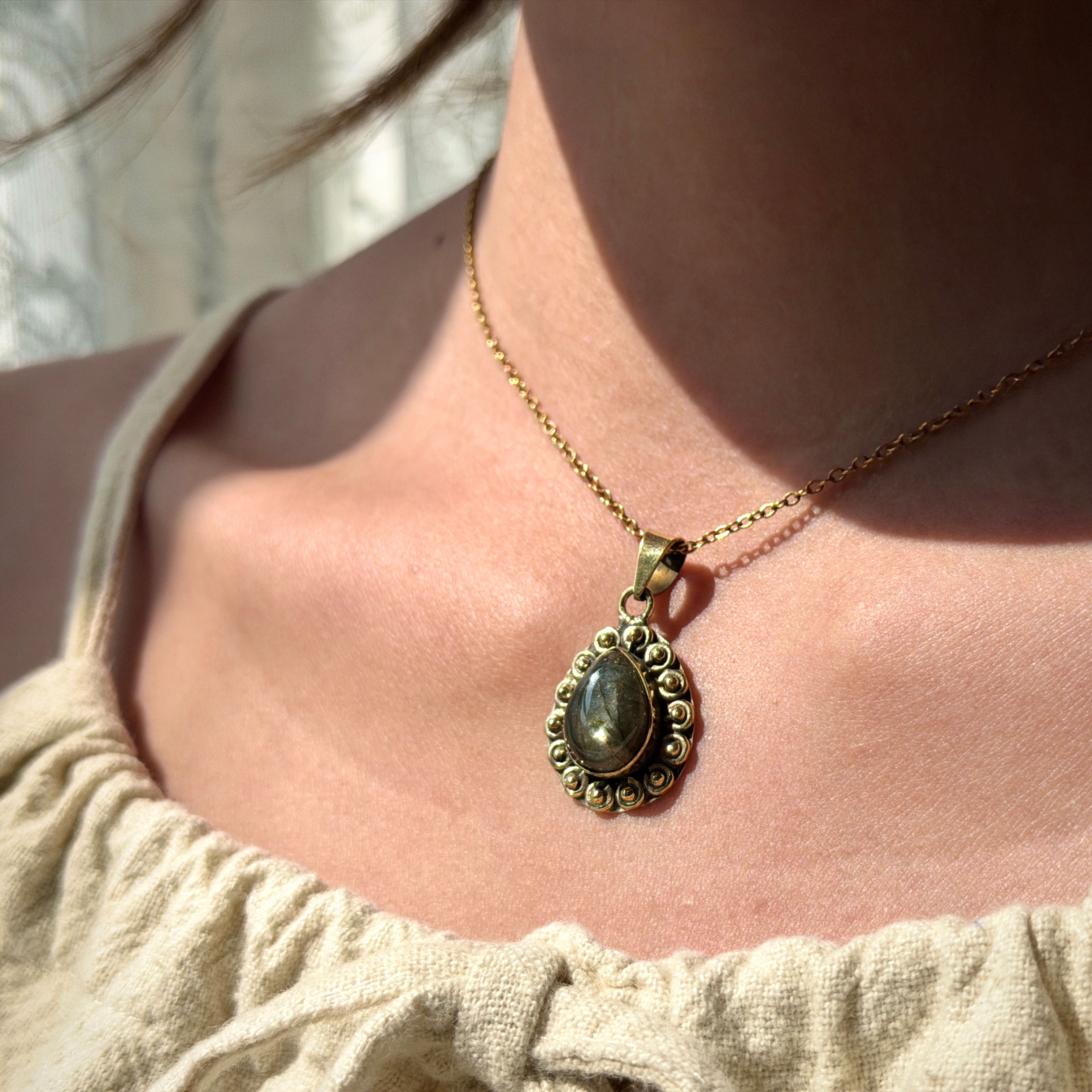 🇮🇳印度｜原礦寶石吊墜· 拉長石