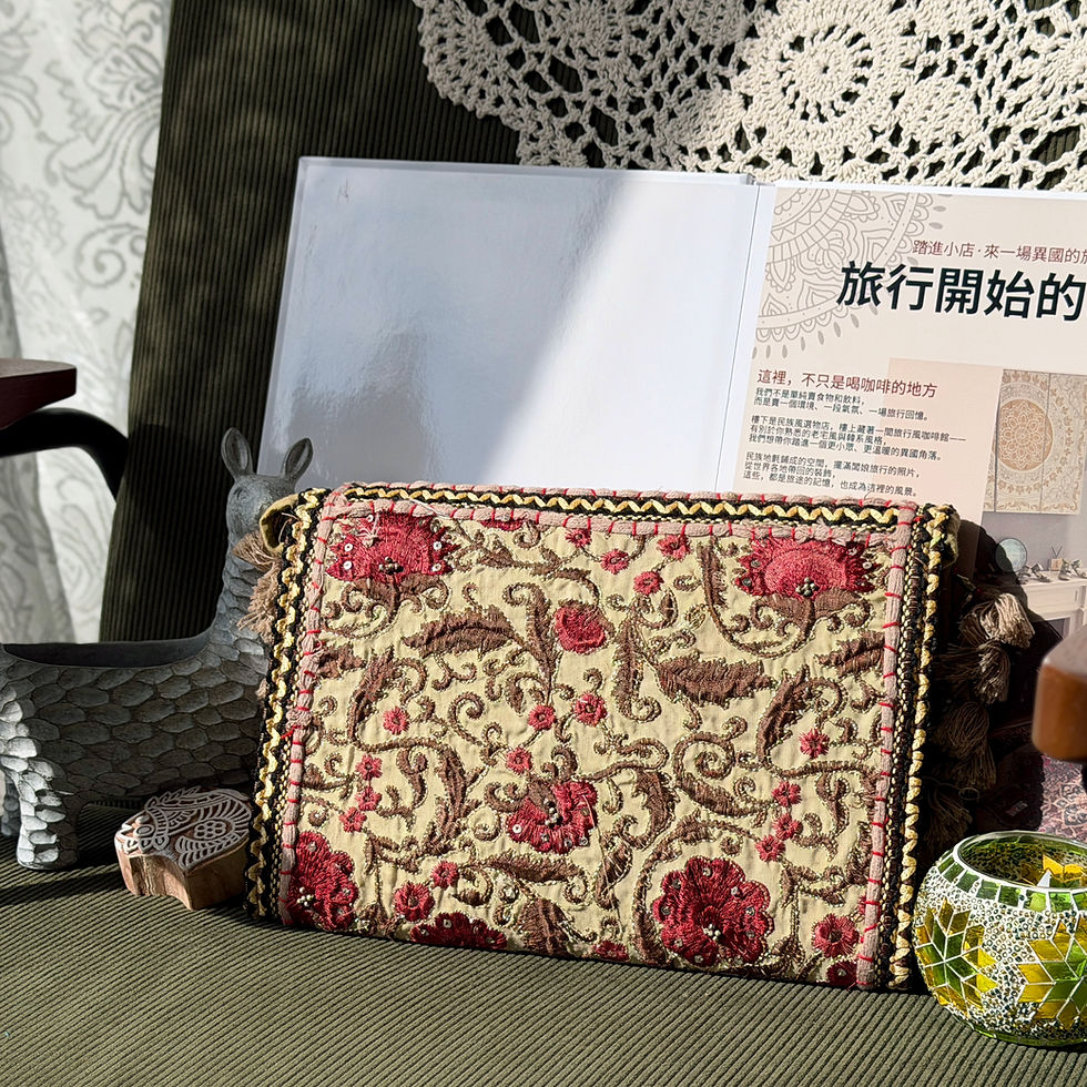 縮圖：印度手作· 古布刺繡｜ 側背包