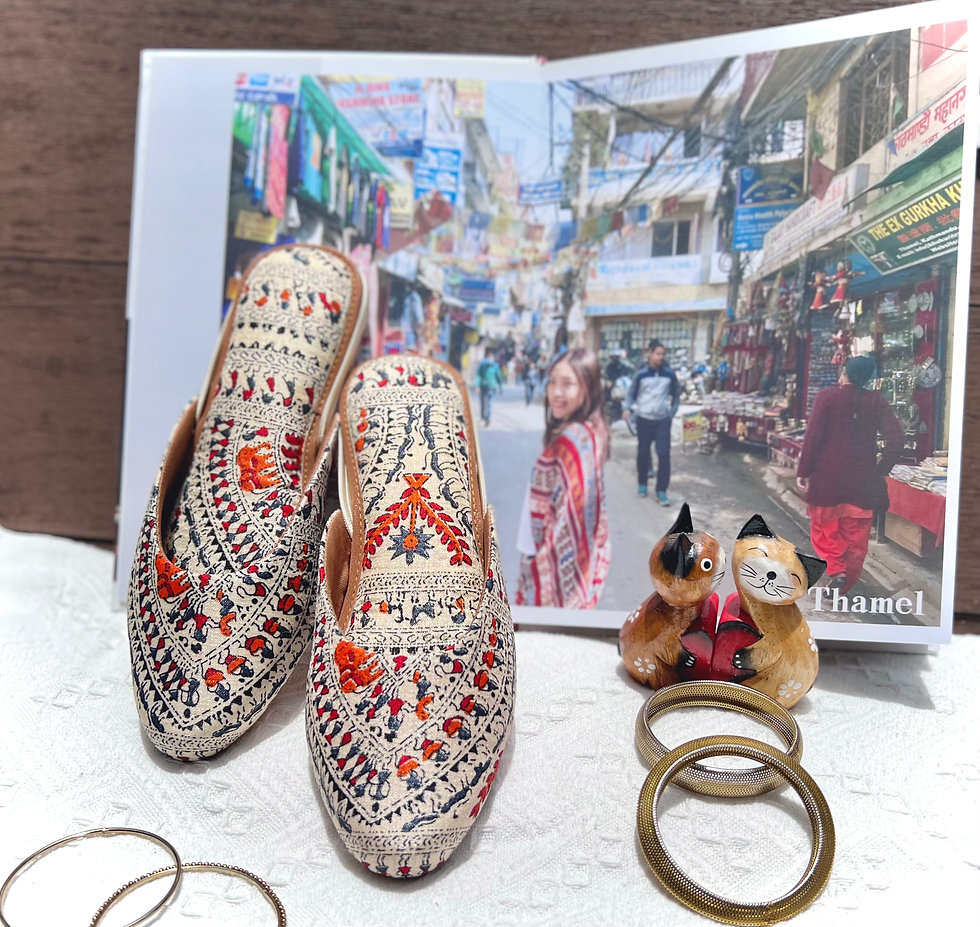 縮圖：印度｜民族涼鞋(藏紅花)