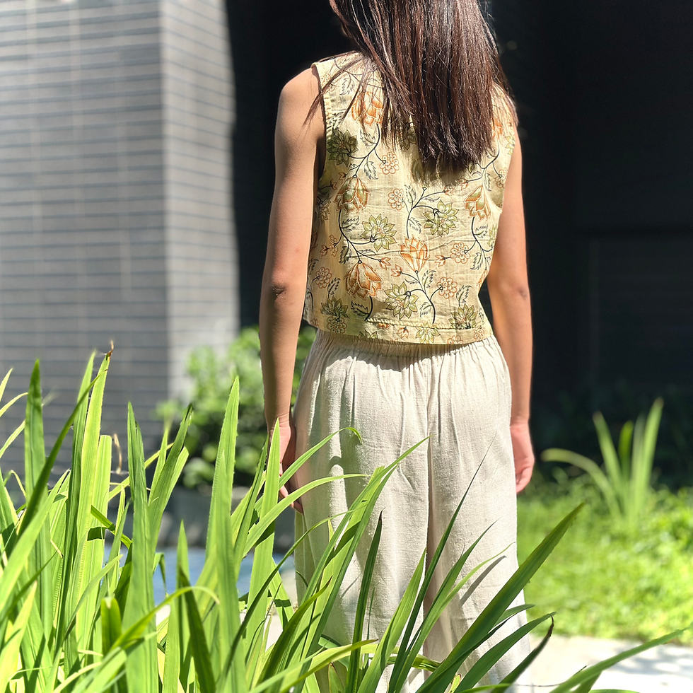 縮圖：印度•蓋染 小可愛 (淡黃色)